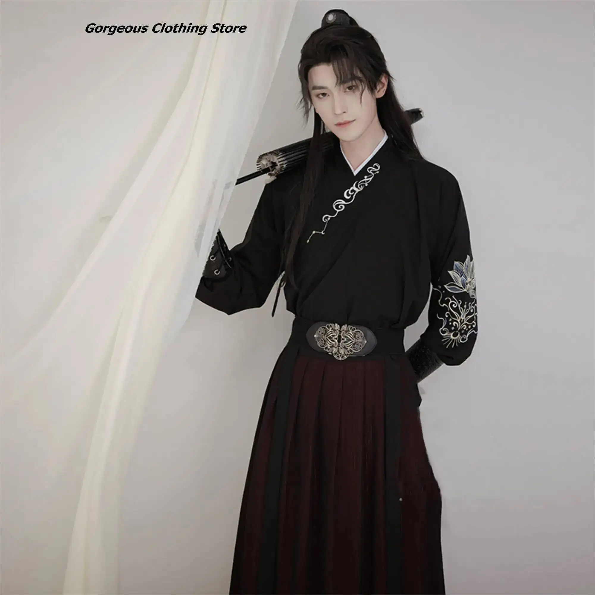 

Японское кимоно с вышивкой, мужской костюм самурая, кардиган юката, женский традиционный косплей, вечерние, Хэллоуин