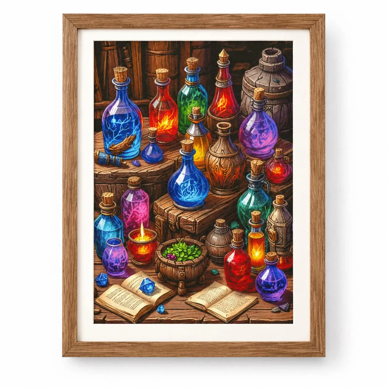 [ZZ9223-Wizard Magic Potion Bottle]DIY Stamped Cross Stitch Kit for Adults 11CT 14CT 16CT Printed Canvas Embroidery Craft