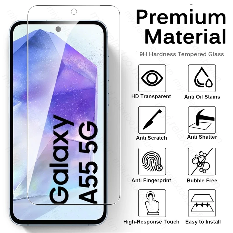 Samung A55 Glass 2PCS 19D Tempered Glass For Samsung Galaxy A55 5G 2024 SM-A556B 6.6