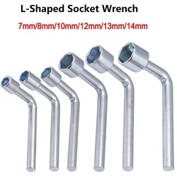 L-shaped Socket Wrench Elbow 7-shaped 7 8 10 12 13 14 Mm Hex Key Hexagonal Mouth Chromium-vanadium Steel Hand Tools Accessories