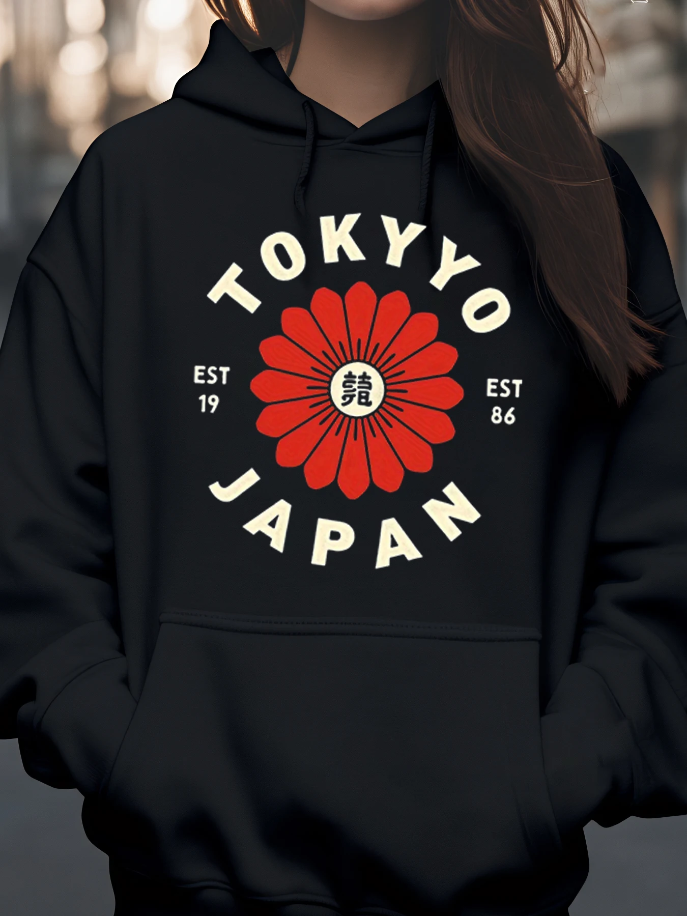 

Толстовка с принтом вишневого цвета в Японии, весна-лето, повседневная одежда унисекс, уличная одежда