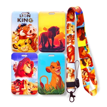 Disney o rei leão meninas médico titular do cartão de negócios crachá caso quadro abs caso funcionário estudante cordão nome titular do cartão