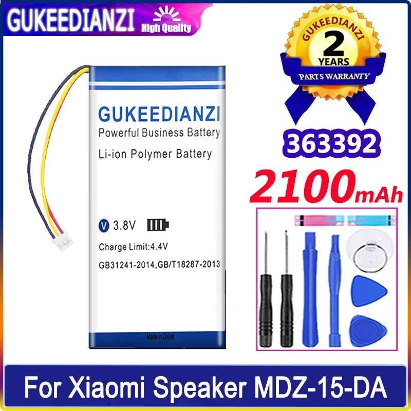 GUKEEDIANZI Battery 363392 2100mAh For Xiaomi Speaker MDZ-15-DA Bateria