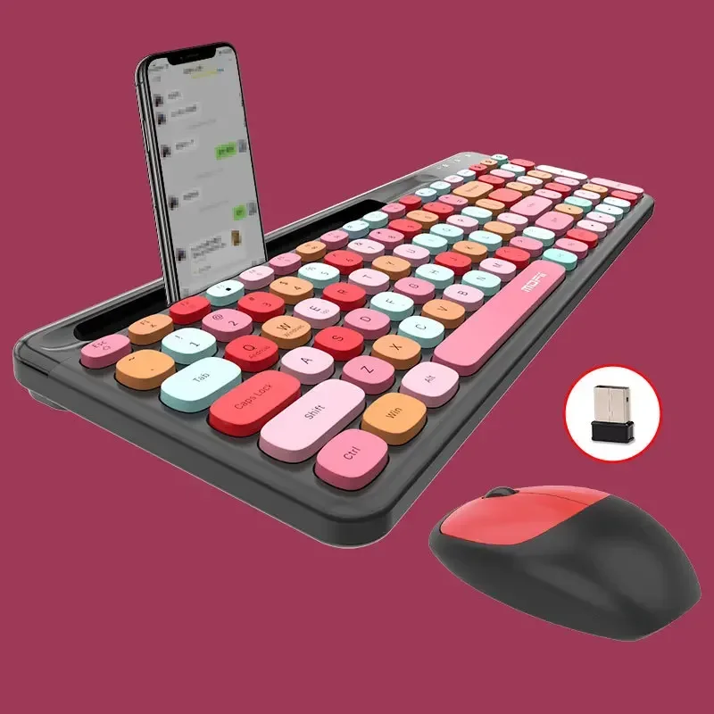 คีย์บอร์ดและเมาส์ชุดลิปสติกสีช็อกโกแลตโน้ตบุ๊คไม่จำกัดคีย์บอร์ดช่องเสียบโทรศัพท์