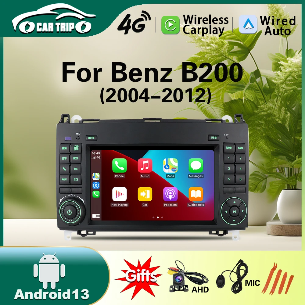 

2din Android Car Radio Stereo Player For Mercedes Benz B200 A B Class W169 W245 Viano Vito W639 Sprinter W906 Carplay BT