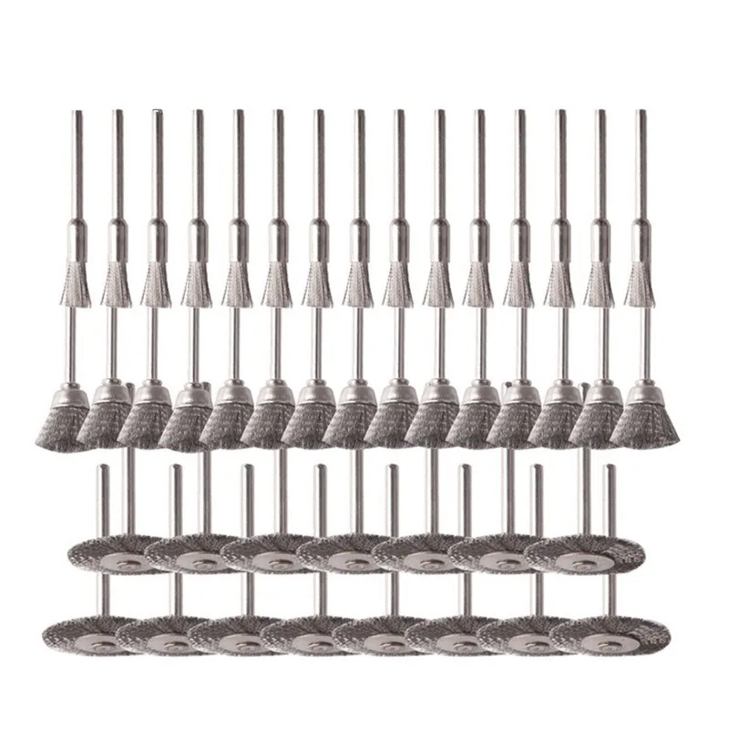 

45Pcs Steel Wire Brush Set for Electric Grinder Cup Shape Brush Rust Removal Polishing Grinding Head Carving Cleaning Tool