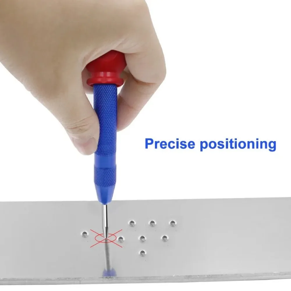 Automatic Spring Loaded Center Punch Glass Breaker Window Puncher Drill Bit Center Punch Eyelet