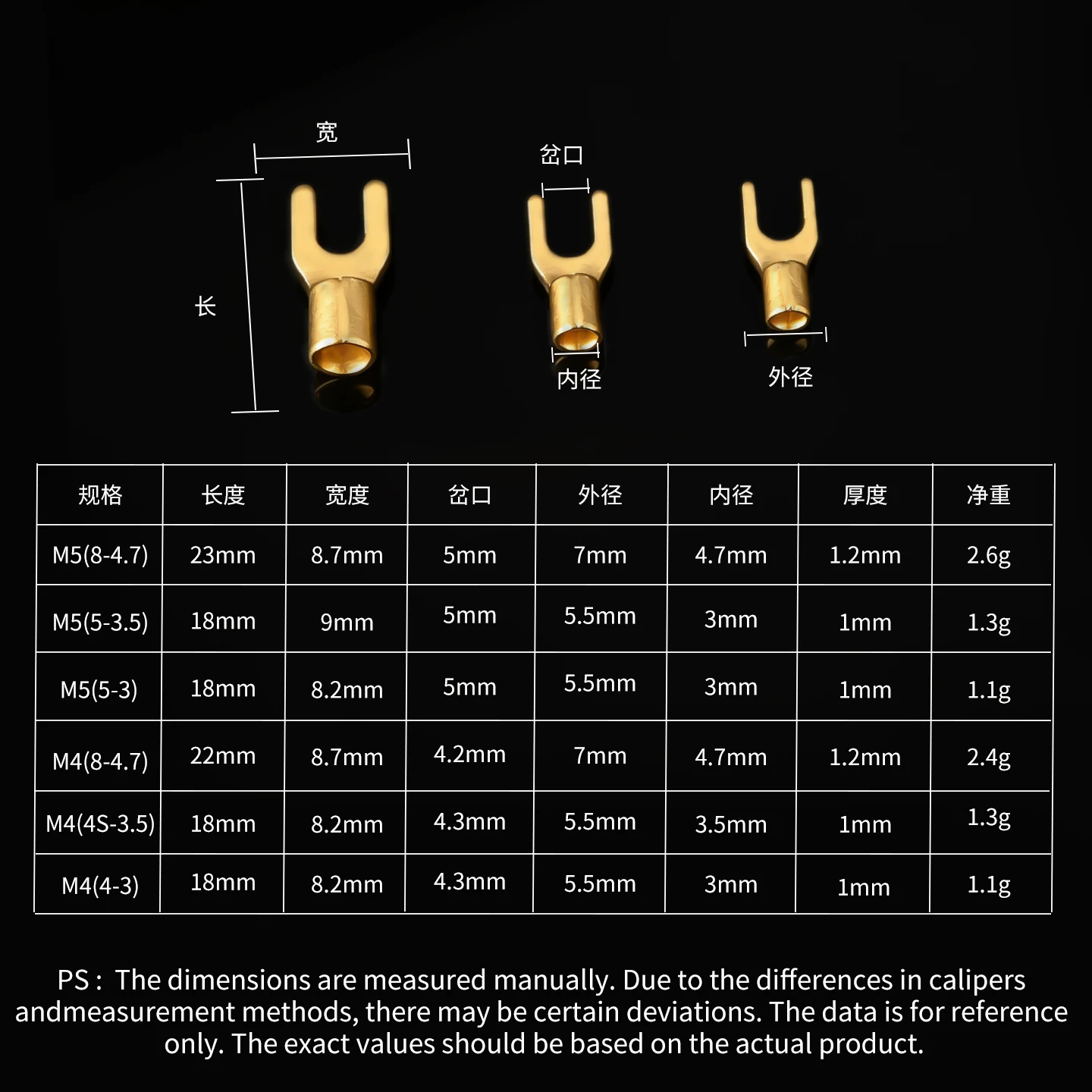 Xangsane Red Copper Gold-Plated Terminal Block for Wiring Connections of Automotive Amplifiers - Ground Wire U-Shaped Plug - view 4