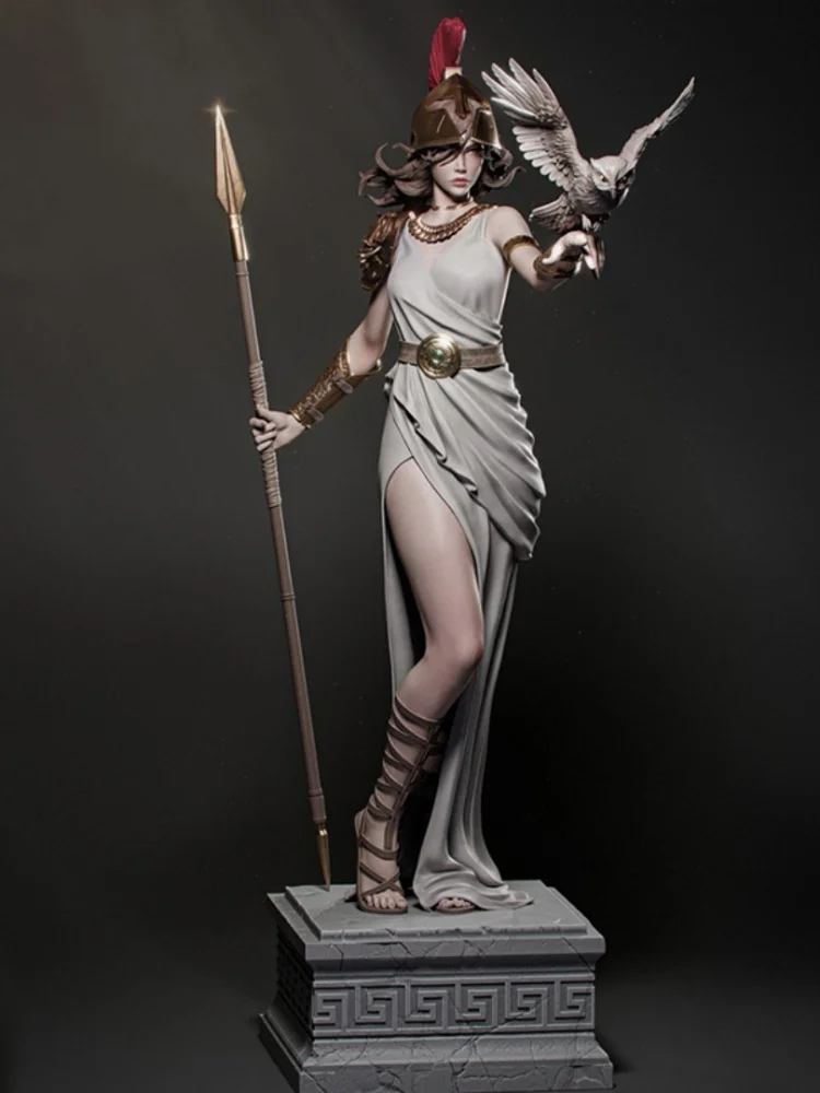 Resin Model Figure, 1/24 Scale Athena and The Eagle, GK, Unassembled and Unpainted Kit, 3D DIY Toy