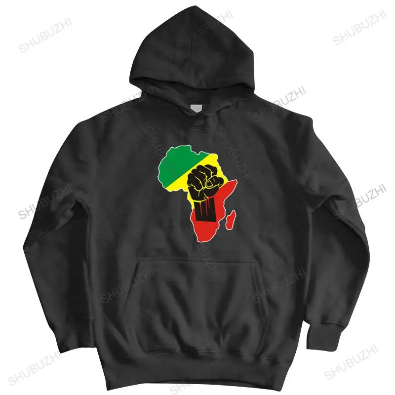 

unisex Outwear men hoodies Africa Black Power Africa Map Fist African Pride man brand zipper autumn hoody