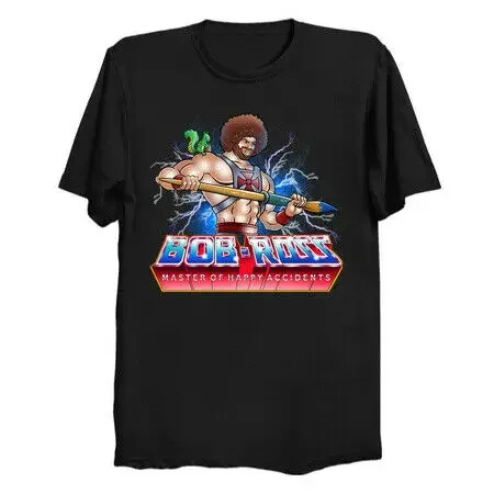 Master Of Happy Accidents Bob He-Man Masters of the Universe Funny Black T-Shirt