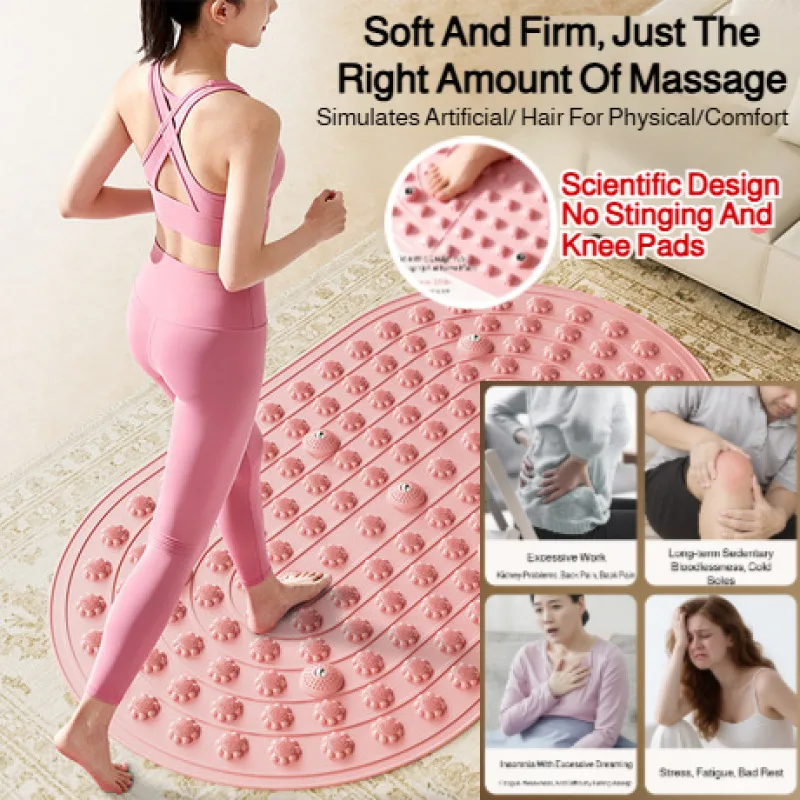 Upgraded Magnetic Foot Massage Mat Soft Silicone Acupressure Pad for Home Foot Reflexology & Fitness