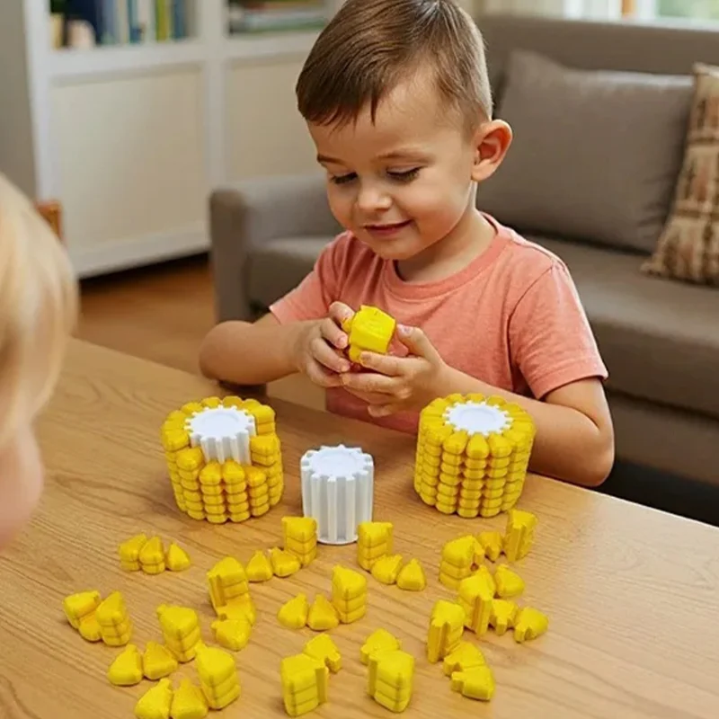 Lustige 3D-Druck Mais Zauberwürfel Stressabbauendes Spielzeug Tetris Puzzle Originalität Becrypt Gehirn Brennen Entwicklungsspielzeug