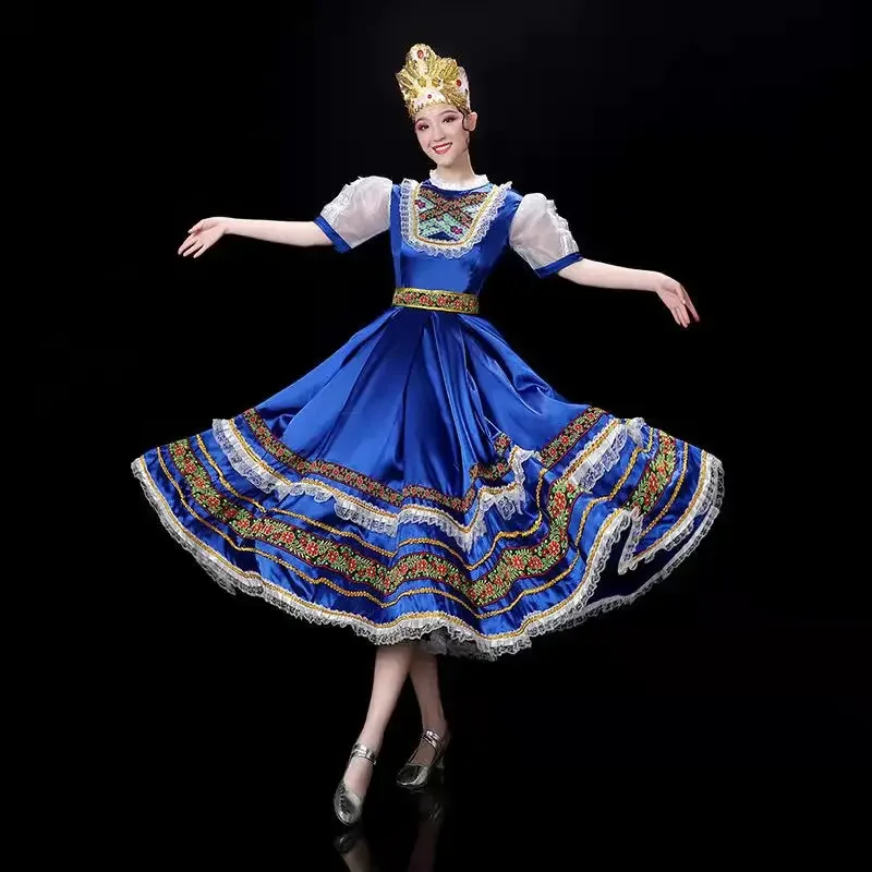 Classical Elegant Traditional Russian Dance Costume Dress European Princess Stage Dresses Mongolia Stage Performance Clothing