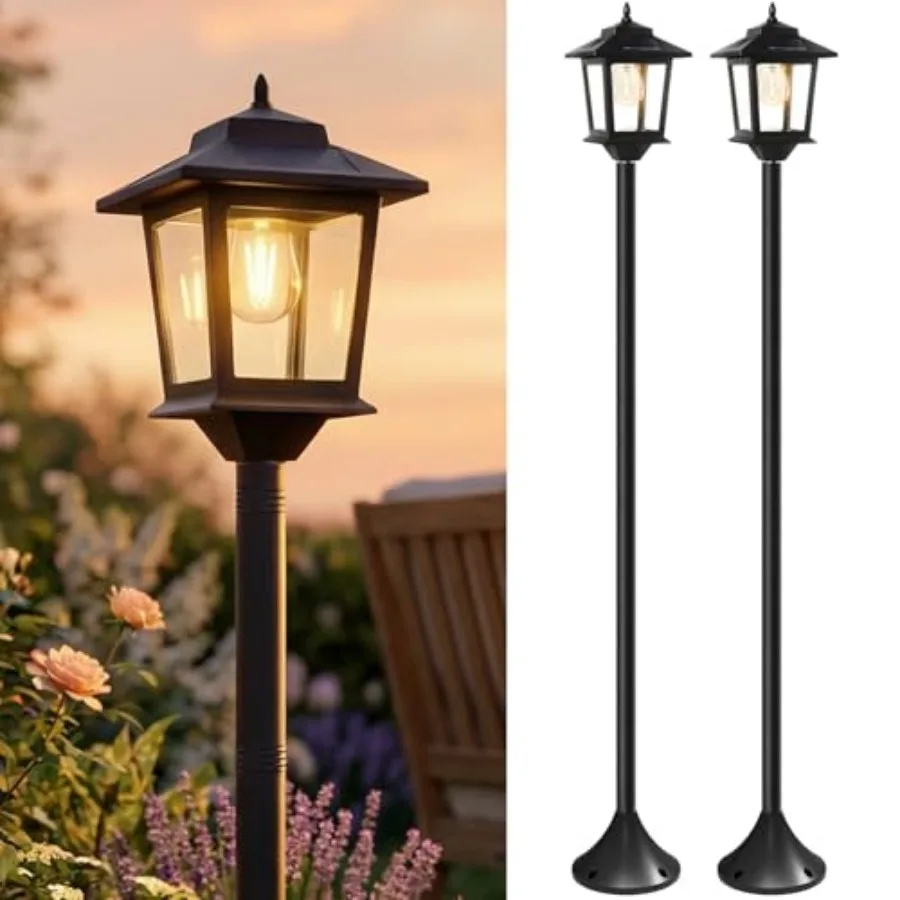 Outdoor Solar Post Lights, 2-Pack 63