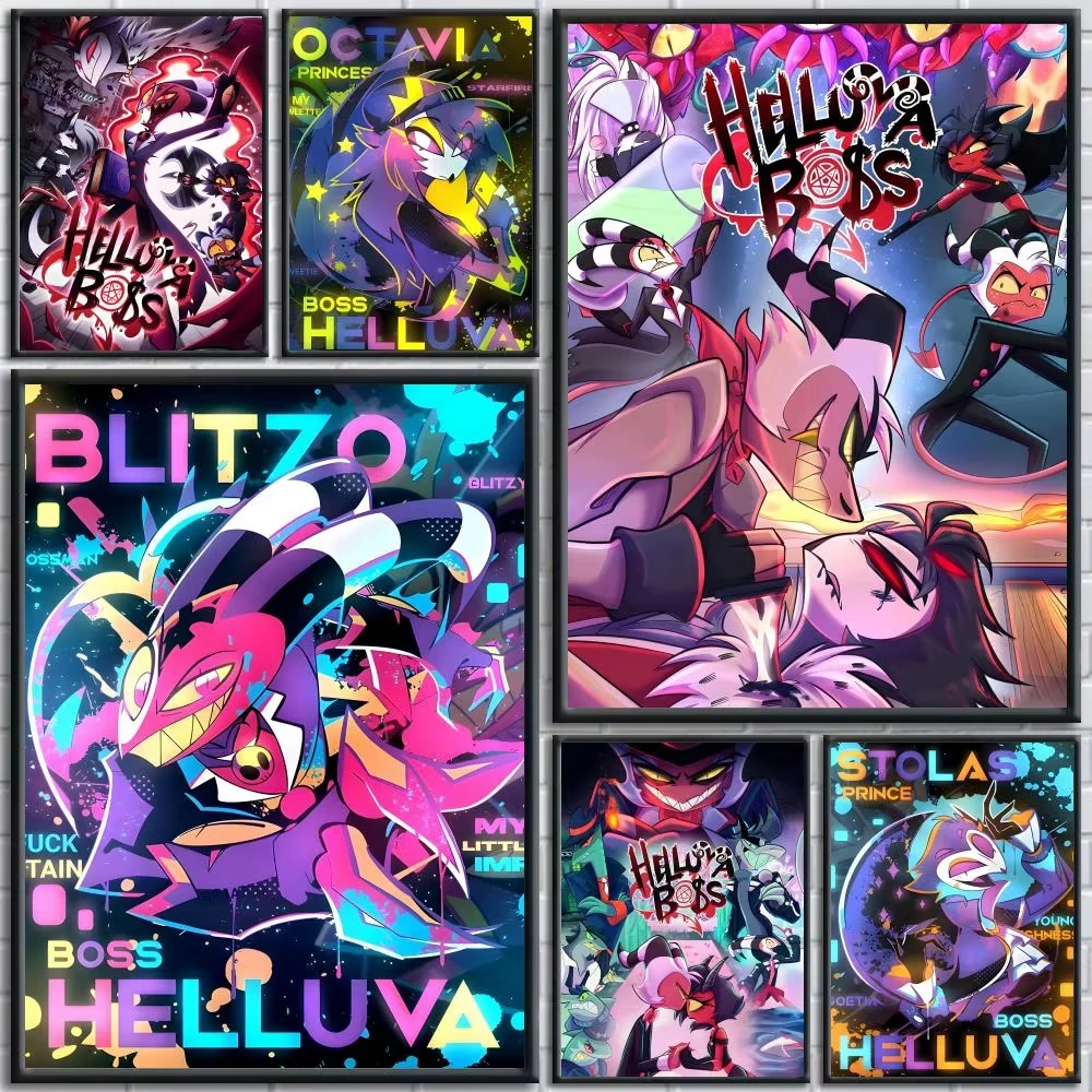 

Digital Oil Painting By Numbers Cartoon H-Helluva Boss Classic Vintage Paint with Numbers Home Decor, Wall Art Perfect Gift