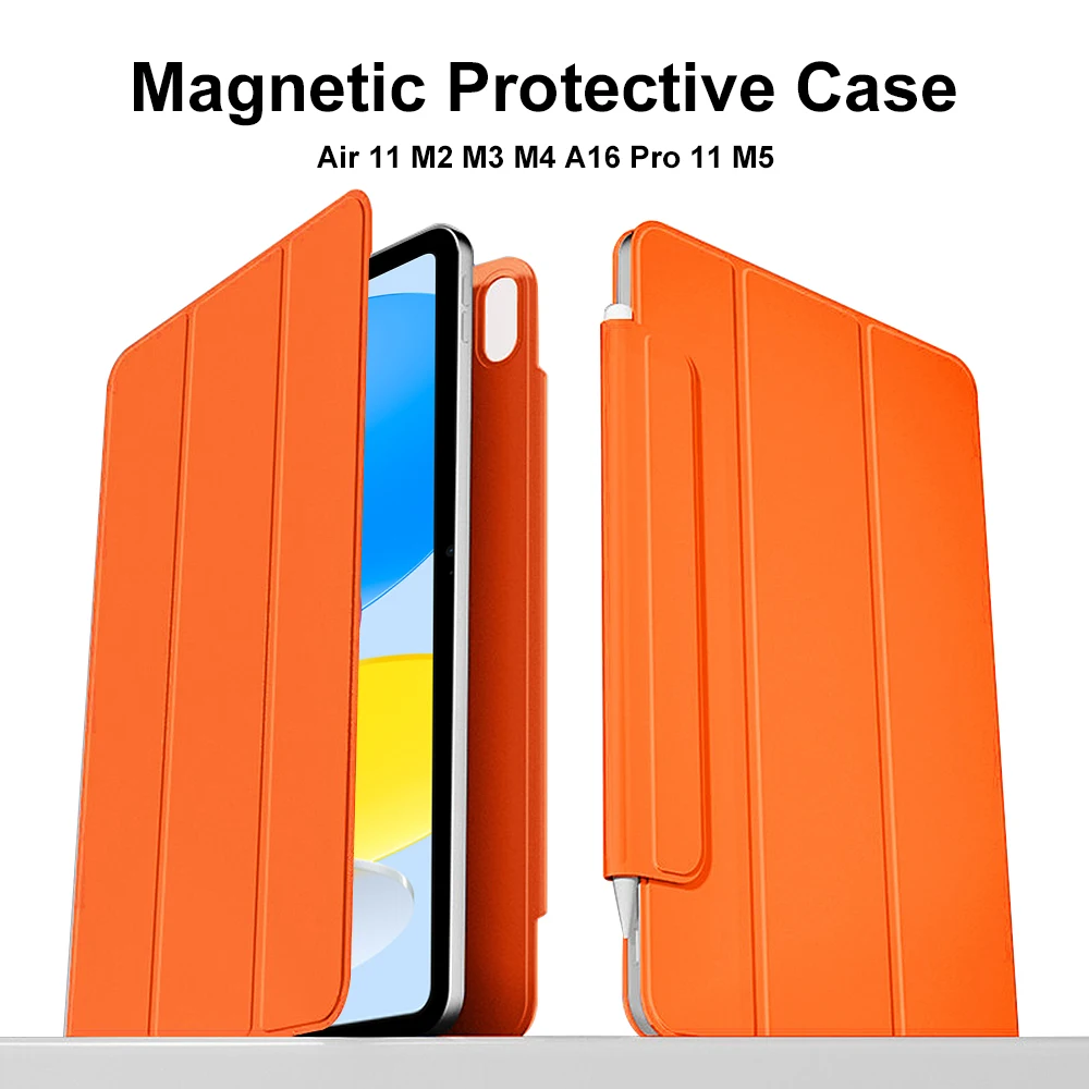 

For iPad 11 A16 10 10th 10.9 New Magnetic Case For iPad 2026 Pro 11 M4 M5 Pro 11 3th 4th Air 4 5 6 Detachable Cover Accessories