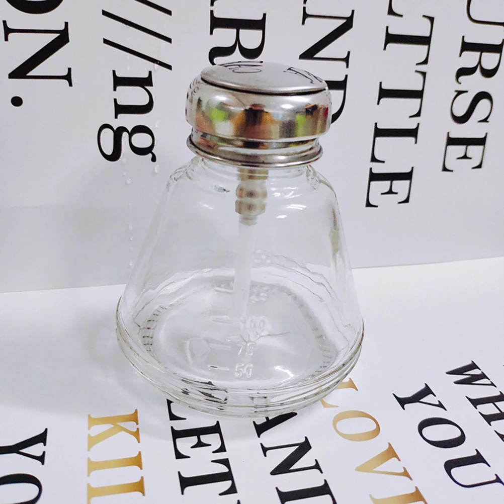 Bouteille dissolvant de vernis à ongles de 150Ml, distributeur à pompe à pression facile avec paille étendue, assure un usage complet, aucun déchets, conception Portable