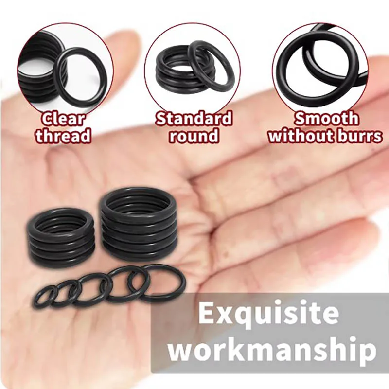 255pcs Rubber O Rings Kit, 18 Size Metric NBR Washer Gasket Sealing Assortment Kit, for Plumbing Faucet, Automotive, Air Or Gas