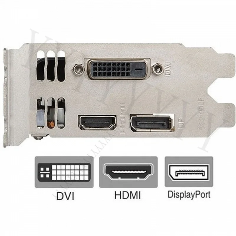 Y+  for MSI GTX 1050 Low Profile Bracket for Video Graphics Card DVI HDMI DisplayPort