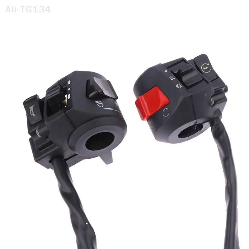 العالمي للدراجات النارية مقود مفاتيح مع خنق القرن بدوره إشارة المصباح الكهربائية بدء المقود تحكم التبديل