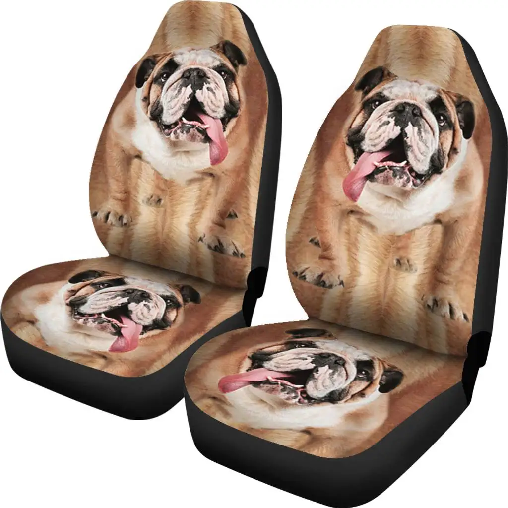 Auto Accessories Set Alaska/Chihuahua Print Car Seats Cover Set 2Pcs Front Seat Protector Universal Auto Interior for Woman Gift