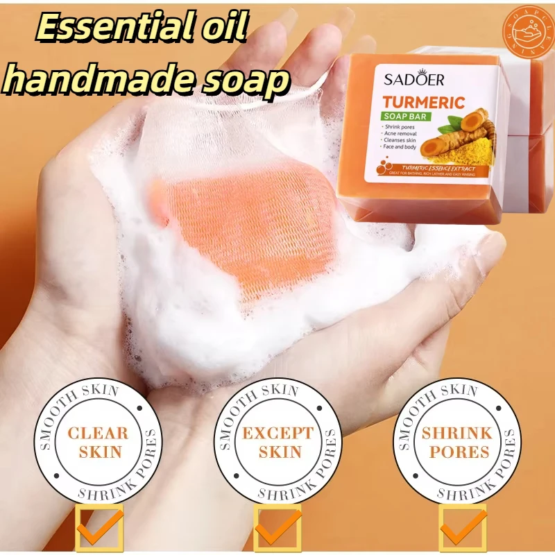 

100 г оригинальное мыло с куркумой, отбеливание темных пятен, отбеливание кожи лица, тела, мыло для рук, глубокая очистка, имбирь для увлажняющего мыла