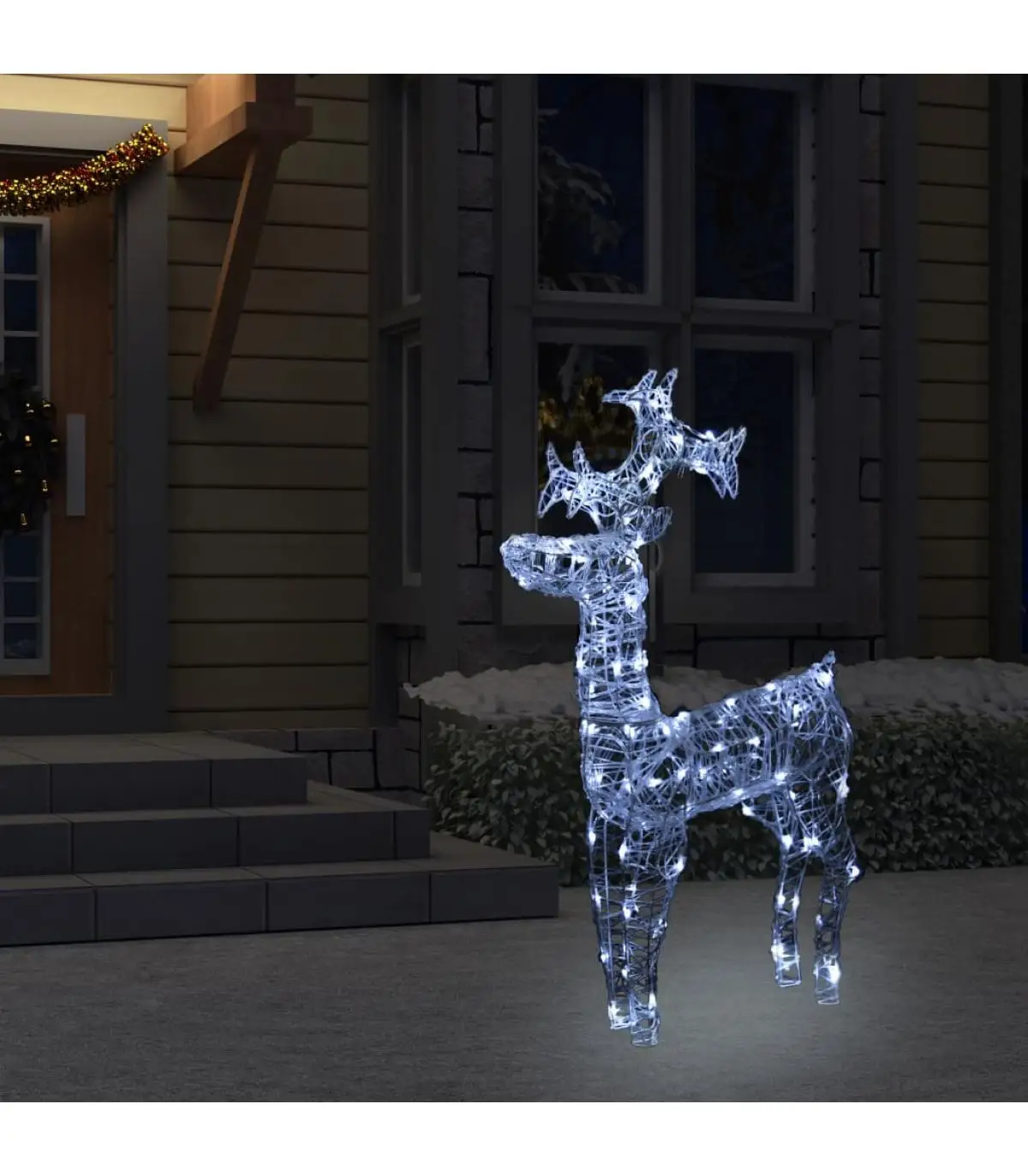 Christmas lights Christmas reindeer decorative 90 LED 60x16x100 cm acrylic