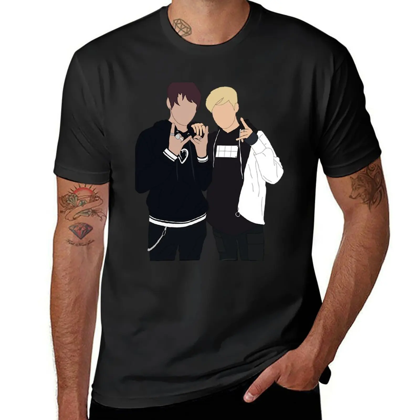 Sam _amp_ Colby T-Shirt oversized oversizeds anime summer top Men's t-shirts