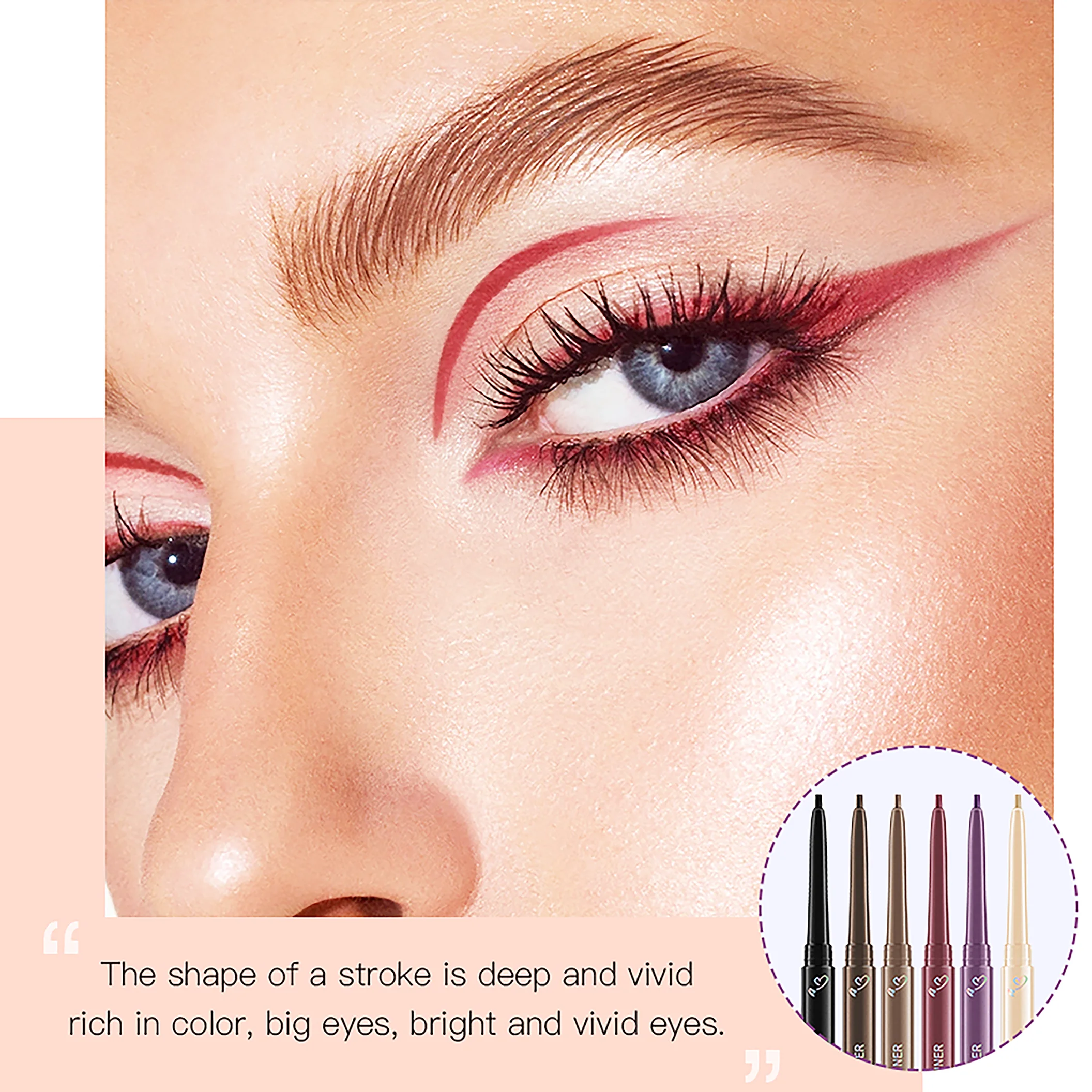 NOVO 防水・耐汗性 長持ちジェルアイライナーペンシル - 毎日使いやパーティーにも最適なスマッジプルーフ