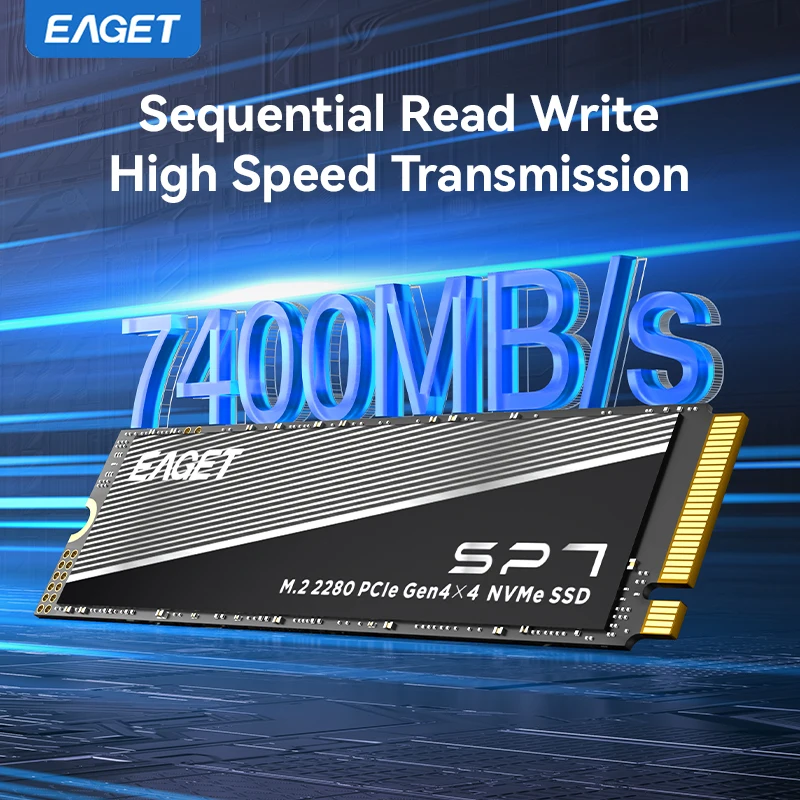 

Eaget M.2 2280 PCIe 4.0x4 SSD-накопитель Твердотельный жесткий диск SSD 1 ТБ 2 ТБ Высококачественный твердотельный жесткий диск для настольного ноутбука PS5