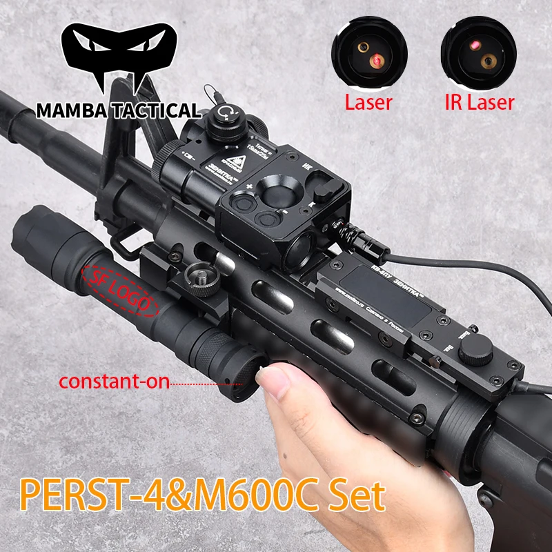 

WADSN Tactical Metal Zenitco PERST-4 Laser Red Dot Hunting Aiming infrared Whit M300A LED Flashlight M600C Scout Light For Rifle