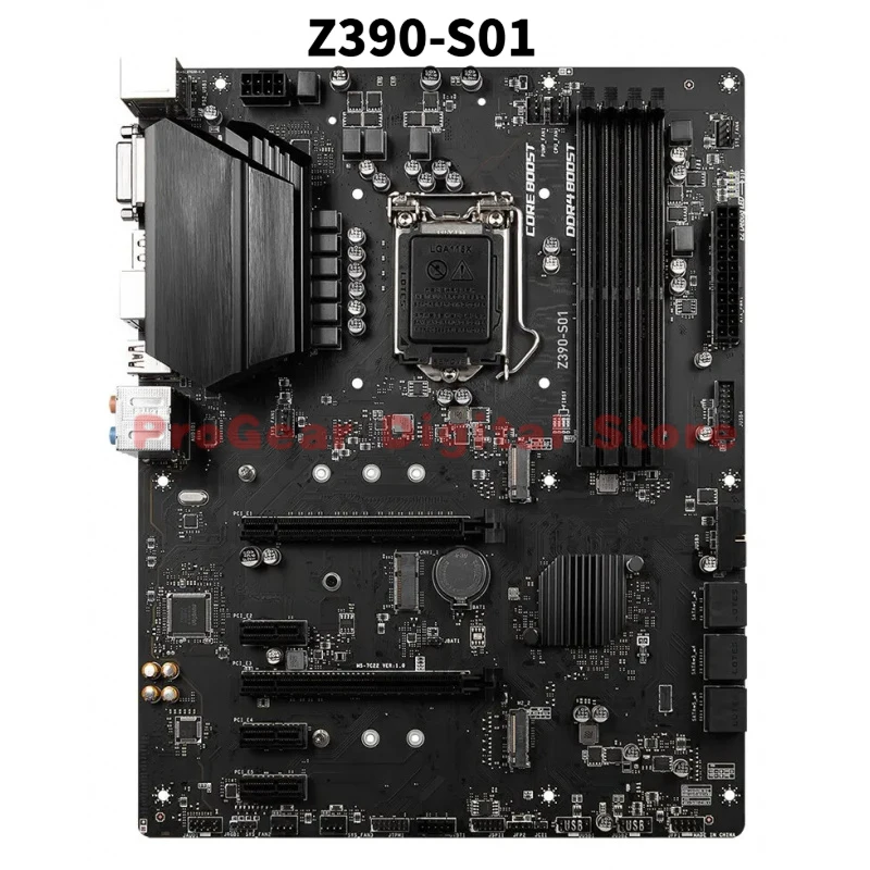 

Материнская плата MSI Z390-S01 LGA 1151 DDR4 ATX для игровых ПК, поддерживает процессоры Intel 8-го/9-го поколения