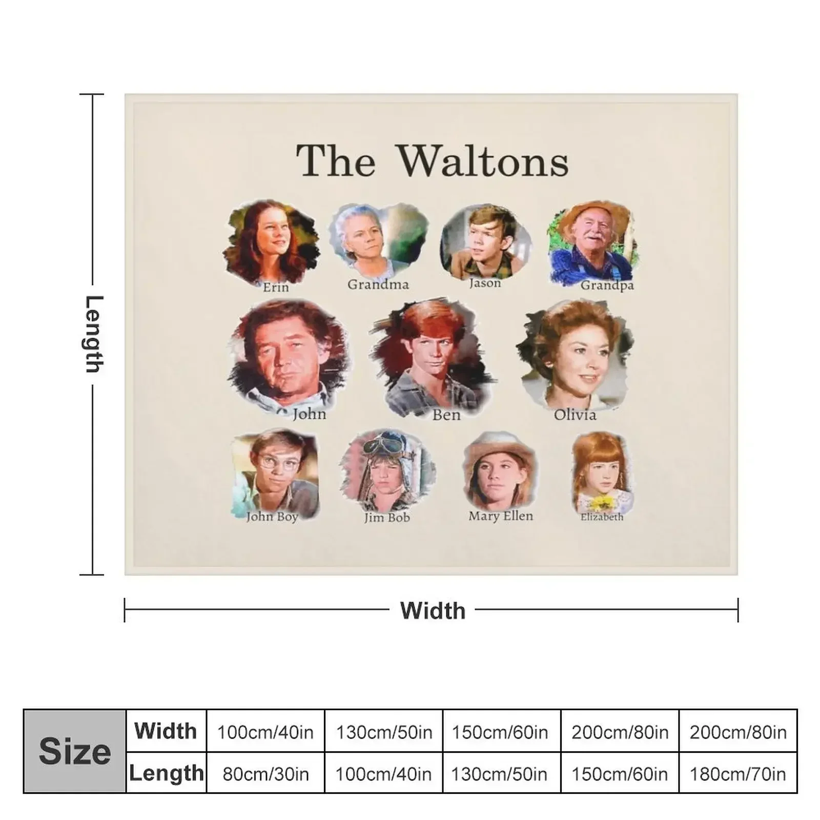 The Waltons Throw Blanket Soft Big Personalized Gift Blankets