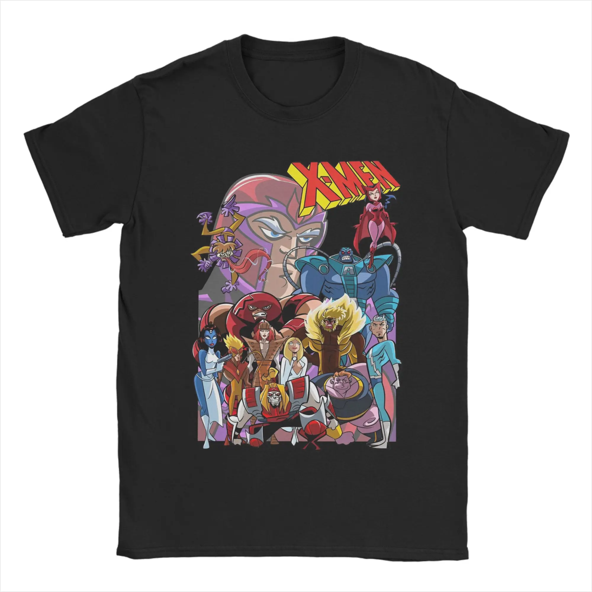 

Men X-Men Wolverine T Shirts Xmen Group 100% Cotton Tops Funny Short Sleeve Crew Neck Tees Original T-Shirt