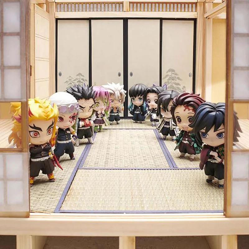 Kimetsu no Yaiba Handmade Q - Versione Nove Pillars Figurine Blind Box - Tanjiro, Nezuko, Iguro Obanai e altri