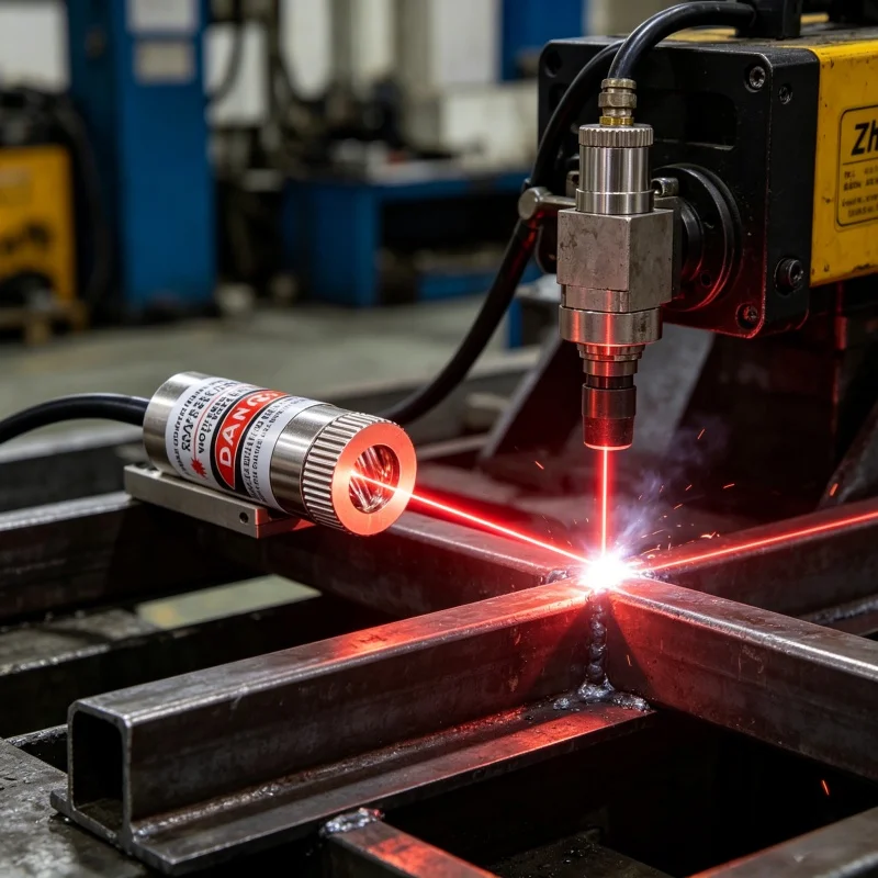Red Light Circle Laser Module Large Ring Excitation 100mW Infrared Concentric Locator Power Input DC3V-5V