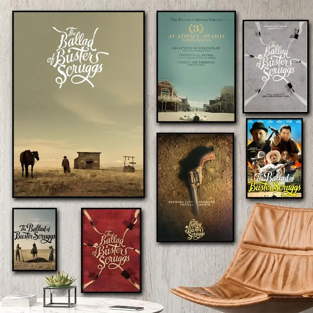 Aesthetic Wall Art Poster Trendy movie The Ballad of Buster Scruggs for Bedroom Dorm Room Home Decor Large Wall Picture Print