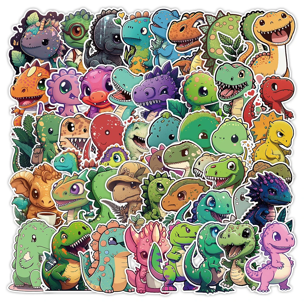 

10/30/50pcs Cute Dinosaurios Cartoon Stickers Kawaii Animal Graffiti Decals DIY Laptop Guitar Diary Car Classic Kid Sticker Pack