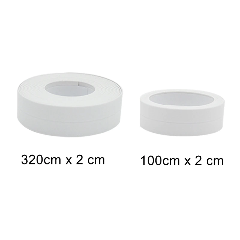 Shower Bath Sealing Tape Strips PVC Self Adhesive Waterproof Wall Sticker for Bathroom Kitchen Seal Caulk Strip Sink Mold Proof