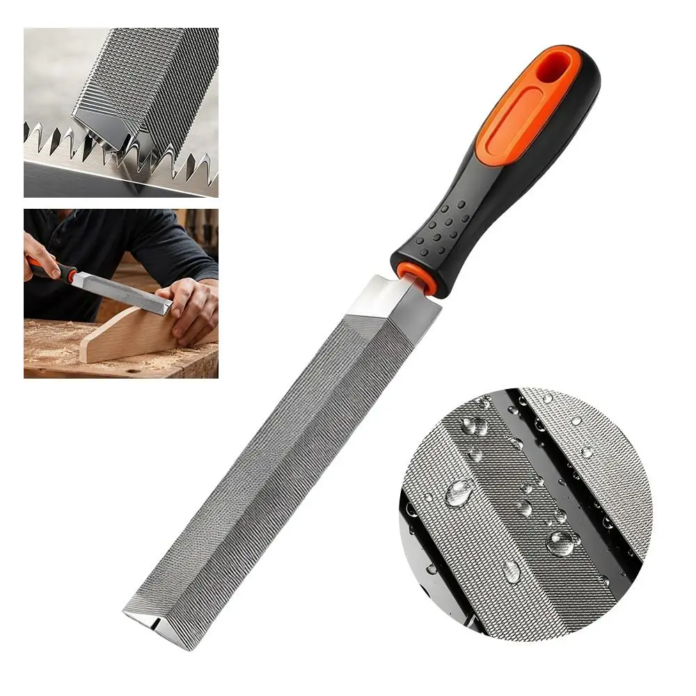 New Metal Deburring Diamond Saw File Fine Tooth Double Grain Rhombus File Wear Resistant Anti Slip Handle Saw File - view 2
