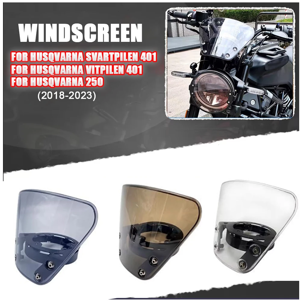 

For Husqvarna Svartoilen 401 Vitpilen 401 2018-2023 2022 2023 Husqvarna 250 Windshield Motorcycle windshield windscreen touring