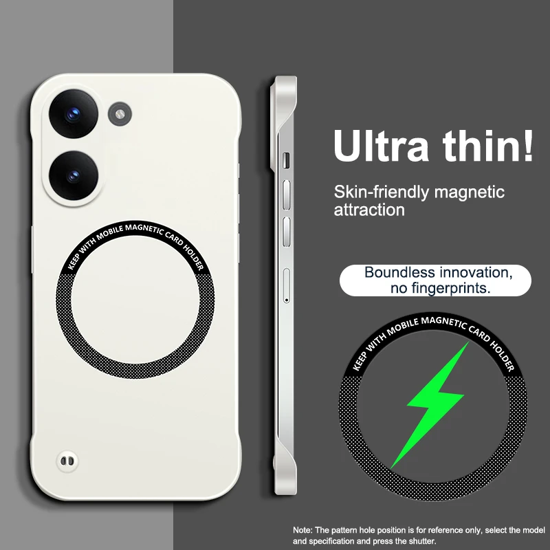 Luxury No Border Thin Phone Case for Xiaomi Poco X8 Pro X8Pro 5G Shock Proof Hard PC Magesafe Magnetic Wireless Back Cover Funda