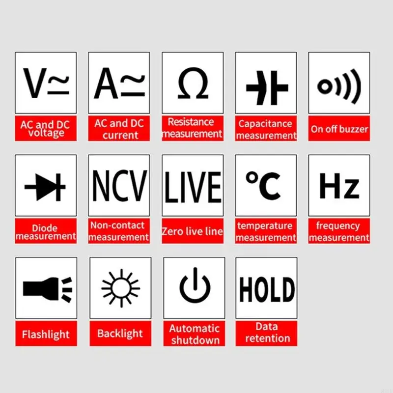 SK213 CLAMP METER Digital Multimeter 600A für Ingenieure und technische Reparaturen 83CF