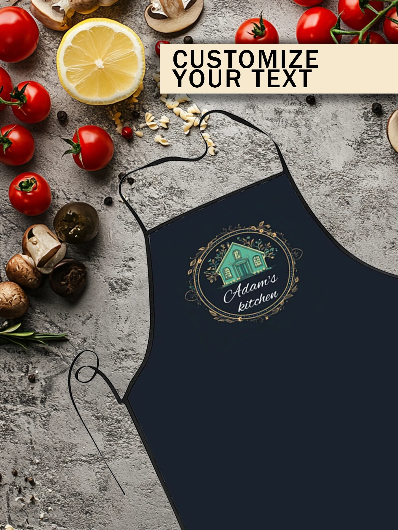 مخصص طباعة النص الرجال المطبخ المئزر التوقيع مآزر المطبخ المنزل الخبز الملابس عيد ميلاد سعيد #1