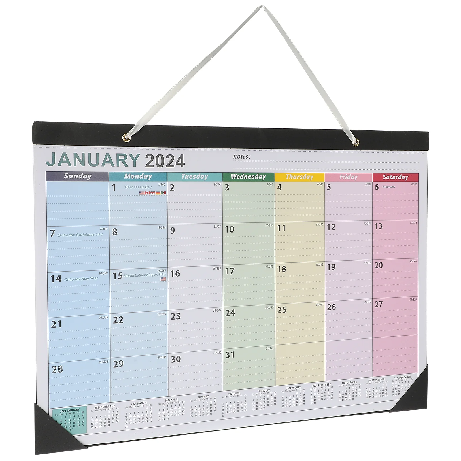 2024 Wall Calendar Sturdy Year 2023-2024 Home Small Household Monthly Whiteboard