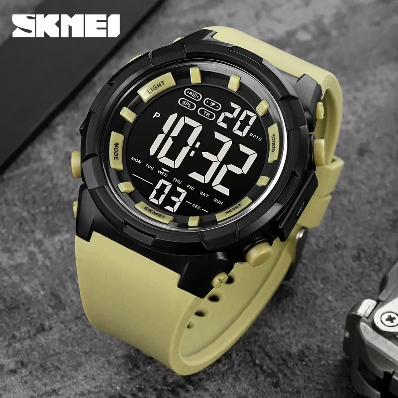 SKMEI 1845 Sports Digital Watch for Men Waterproof LED Display Electronic Military Mens Wristwatches Clock 1257 Reloj Hombre