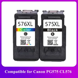 Cartucho de tinta para impresora Canon PIXMA, recambio de tinta para impresora Canon PIXMA TS3550i, TS3551i, TR4750i, TR4751i, PG-575, 575 XL, 576 XL, PG575, CL576