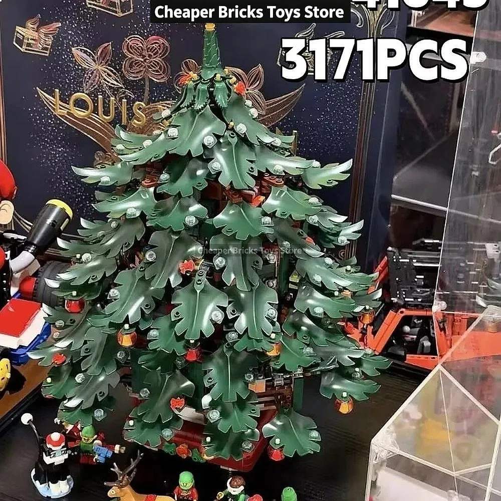 Auf Lager 3171 Teile Neue Weihnachtsbaum-Bausteine Modell DIY Bausteine Spielzeug für Geburtstagsgeschenke