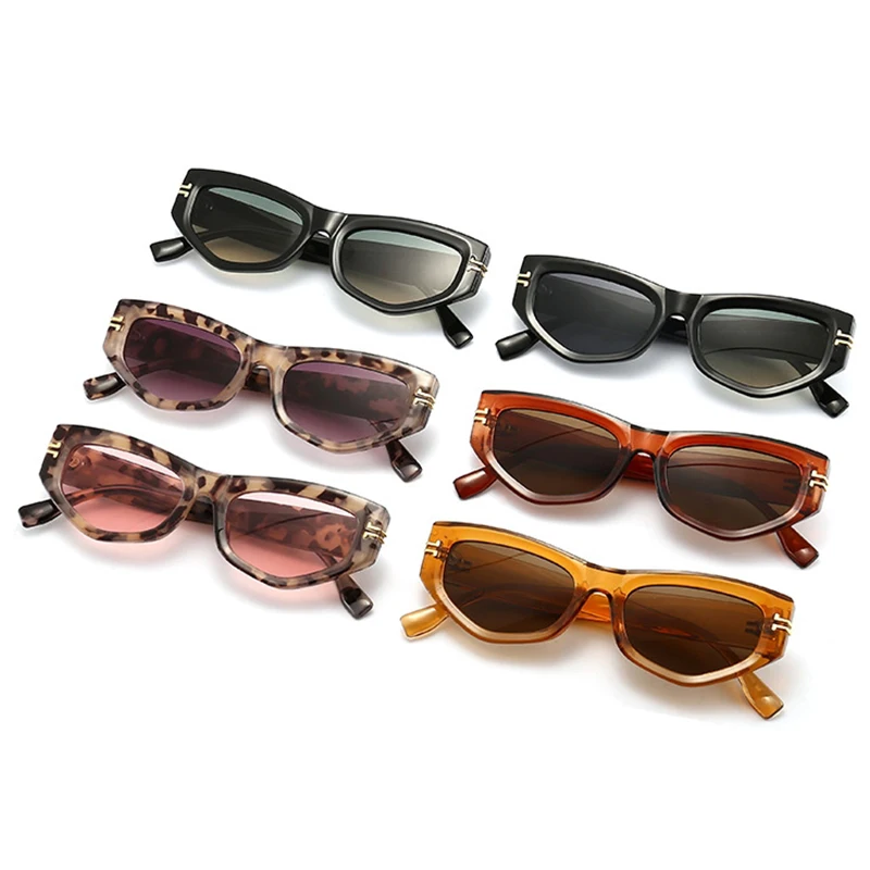 Gafas de sol de marca populares para mujer, anteojos de sol con montura de ojo de gato, color rosa clásico, a la moda, para verano